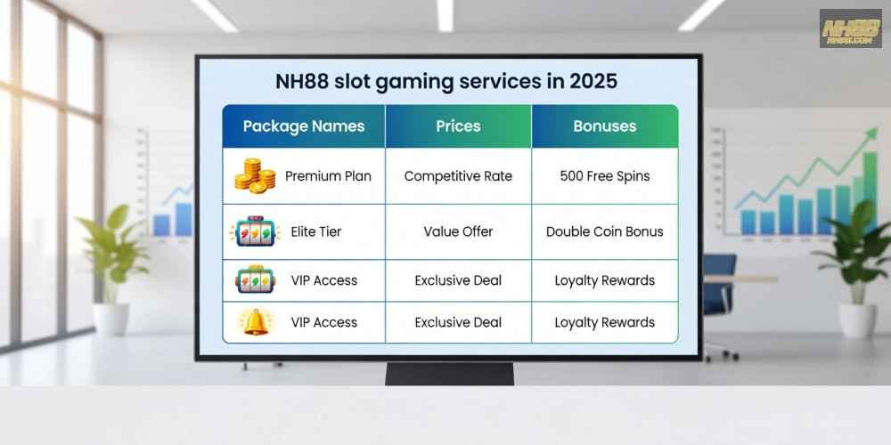 Bảng giá chi tiết các gói quay nổ hũ nh88 cập nhật mới nhất năm 2025