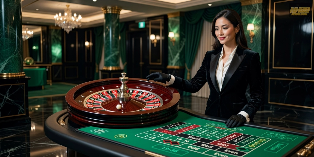Giao diện Pragmatic Play Live trên NH88 với dealer roulette hấp dẫn