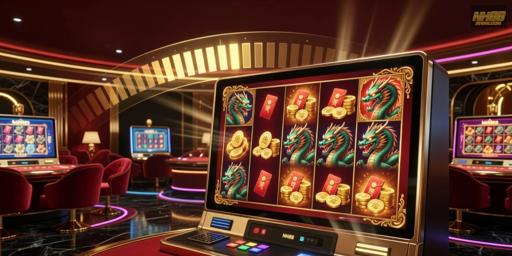 Minh họa cơ chế quay nổ hũ nh88 với jackpot tích lũy hấp dẫn